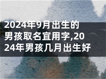 2024年9月出生的男孩取名宜用字,2024年男孩几月出生好