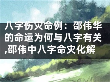 八字伤灾命例：邵伟华的命运为何与八字有关,邵伟中八字命灾化解