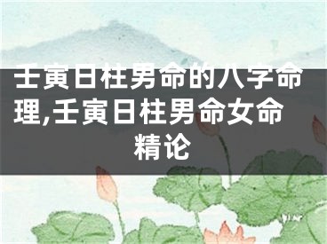 壬寅日柱男命的八字命理,壬寅日柱男命女命精论