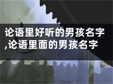 论语里好听的男孩名字,论语里面的男孩名字