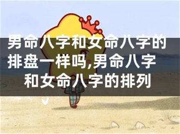 男命八字和女命八字的排盘一样吗,男命八字和女命八字的排列