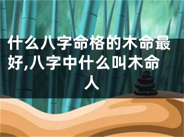 什么八字命格的木命最好,八字中什么叫木命人