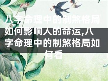 八字命理中的制煞格局如何影响人的命运,八字命理中的制煞格局如何看