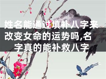 姓名能通过填补八字来改变女命的运势吗,名字真的能补救八字