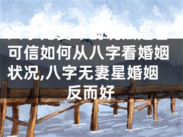 八字无妻命的说法是否可信如何从八字看婚姻状况,八字无妻星婚姻反而好