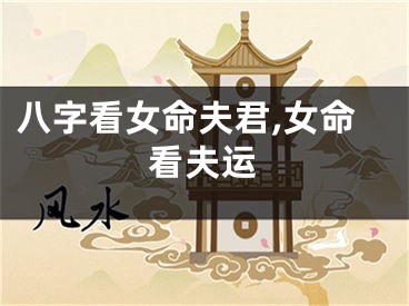 八字看女命夫君,女命看夫运
