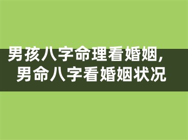 男孩八字命理看婚姻,男命八字看婚姻状况