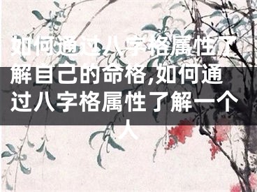 如何通过八字格属性了解自己的命格,如何通过八字格属性了解一个人