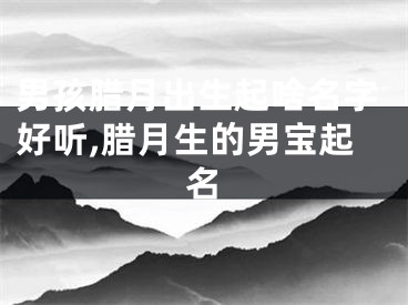 男孩腊月出生起啥名字好听,腊月生的男宝起名