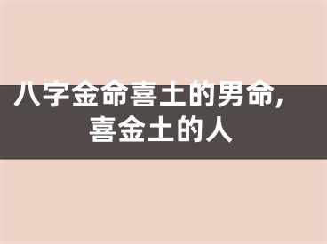 八字金命喜土的男命,喜金土的人