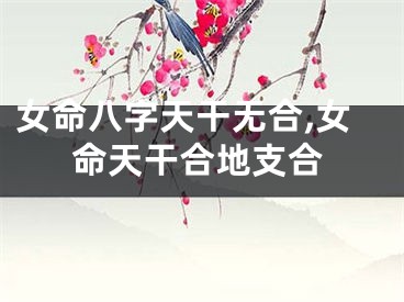 女命八字天干无合,女命天干合地支合
