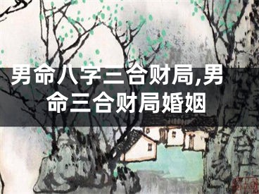 男命八字三合财局,男命三合财局婚姻