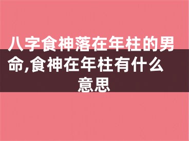 八字食神落在年柱的男命,食神在年柱有什么意思