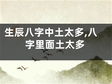 生辰八字中土太多,八字里面土太多