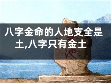 八字金命的人地支全是土,八字只有金土
