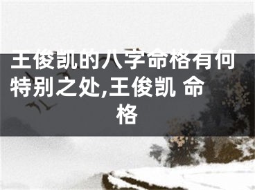 王俊凯的八字命格有何特别之处,王俊凯 命格