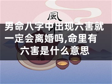 男命八字中出现六害就一定会离婚吗,命里有六害是什么意思