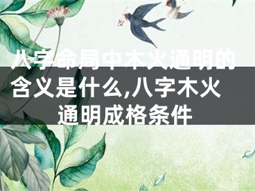 八字命局中木火通明的含义是什么,八字木火通明成格条件