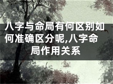 八字与命局有何区别如何准确区分呢,八字命局作用关系