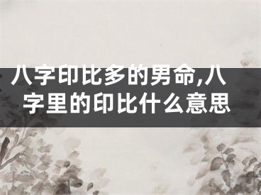 八字印比多的男命,八字里的印比什么意思