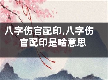 八字伤官配印,八字伤官配印是啥意思