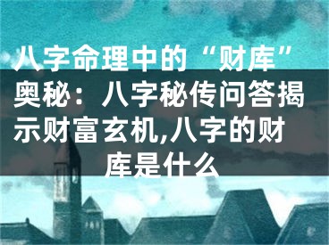 八字命理中的“财库”奥秘：八字秘传问答揭示财富玄机,八字的财库是什么