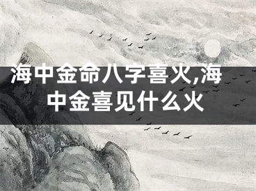 海中金命八字喜火,海中金喜见什么火
