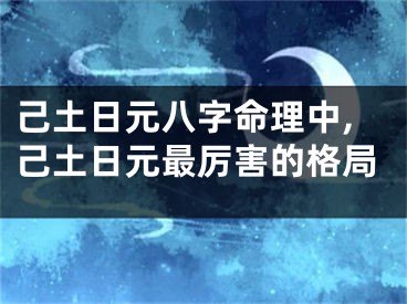 己土日元八字命理中,己土日元最厉害的格局