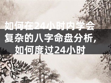 如何在24小时内学会复杂的八字命盘分析,如何度过24小时