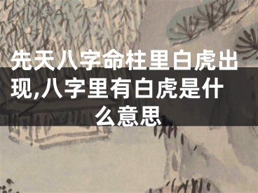 先天八字命柱里白虎出现,八字里有白虎是什么意思