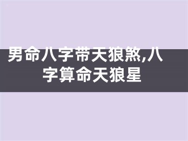 男命八字带天狼煞,八字算命天狼星