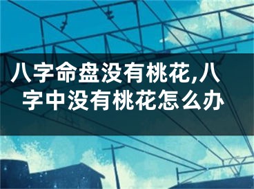 八字命盘没有桃花,八字中没有桃花怎么办