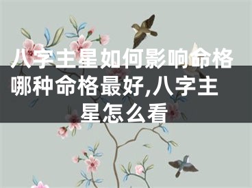 八字主星如何影响命格哪种命格最好,八字主星怎么看