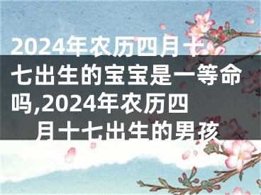 2024年农历四月十七出生的宝宝是一等命吗,2024年农历四月十七出生的男孩