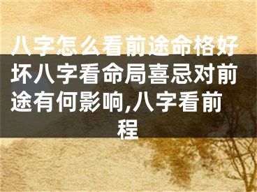 八字怎么看前途命格好坏八字看命局喜忌对前途有何影响,八字看前程