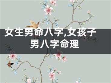 女生男命八字,女孩子男八字命理