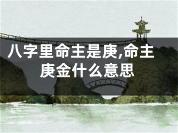 八字里命主是庚,命主庚金什么意思