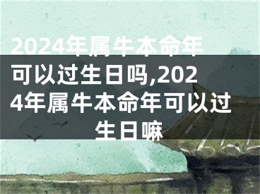 2024年属牛本命年可以过生日吗,2024年属牛本命年可以过生日嘛