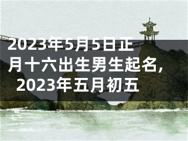 2023年5月5日正月十六出生男生起名,2023年五月初五
