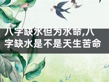 八字缺水但为水命,八字缺水是不是天生苦命