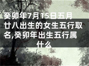 癸卯年7月15日五月廿八出生的女生五行取名,癸卯年出生五行属什么