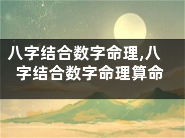 八字结合数字命理,八字结合数字命理算命