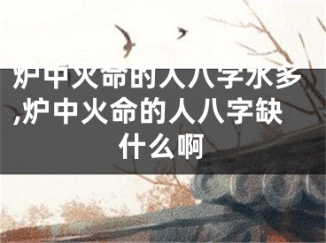 炉中火命的人八字水多,炉中火命的人八字缺什么啊