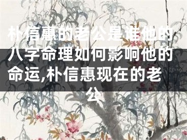 朴信惠的老公是谁他的八字命理如何影响他的命运,朴信惠现在的老公
