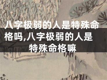 八字极弱的人是特殊命格吗,八字极弱的人是特殊命格嘛