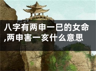 八字有两申一巳的女命,两申害一亥什么意思
