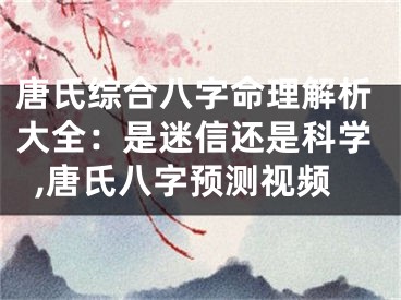 唐氏综合八字命理解析大全：是迷信还是科学,唐氏八字预测视频