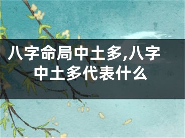 八字命局中土多,八字中土多代表什么