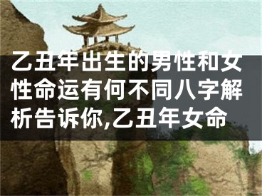 乙丑年出生的男性和女性命运有何不同八字解析告诉你,乙丑年女命
