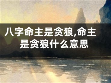 八字命主是贪狼,命主是贪狼什么意思